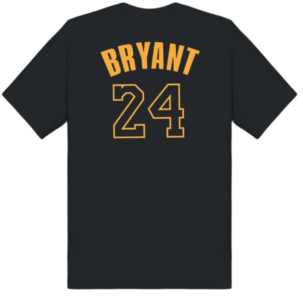 Kobe Lakers T-SHIRT NUMBER front 8 and back 24